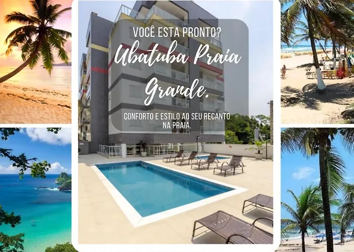 Apartamento Recanto Praia Grande - Mar, Ar, Churrasqueira, Piscina E Sauna Ubatuba
